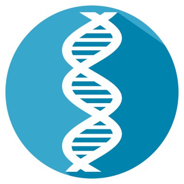 DNA iplikçik düz simge vektör