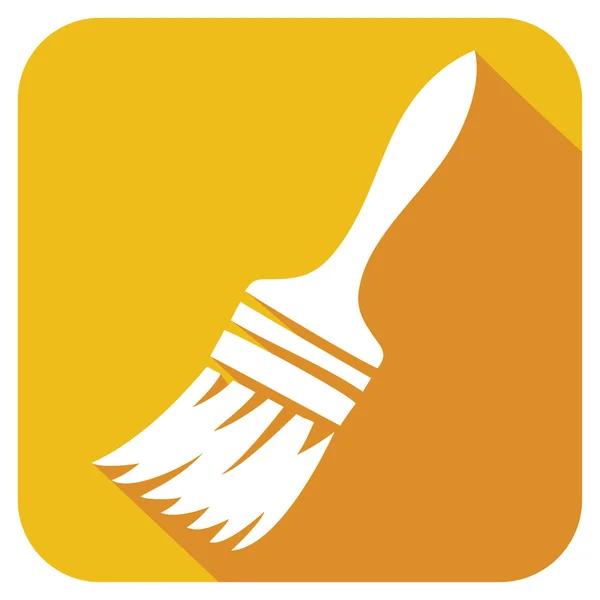 Paint brush flat icon — Stock Vector