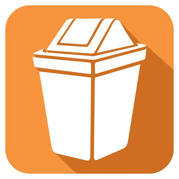 Recycle bin platte pictogram — Stockvector