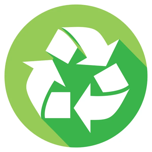 Recycler symbole icône plate — Image vectorielle