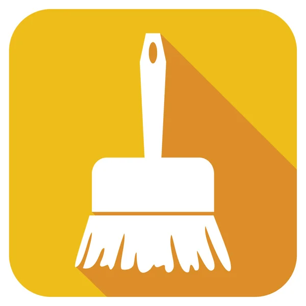 Sweeping brush flat icon — Stock Vector