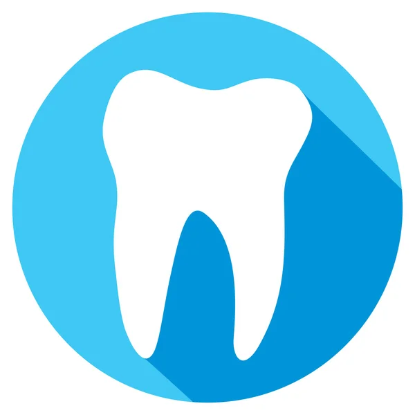 Ícone plana dente —  Vetores de Stock