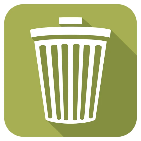 Papelera de reciclaje Icono plano — Vector de stock