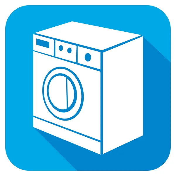 Wasmachine platte pictogram — Stockvector