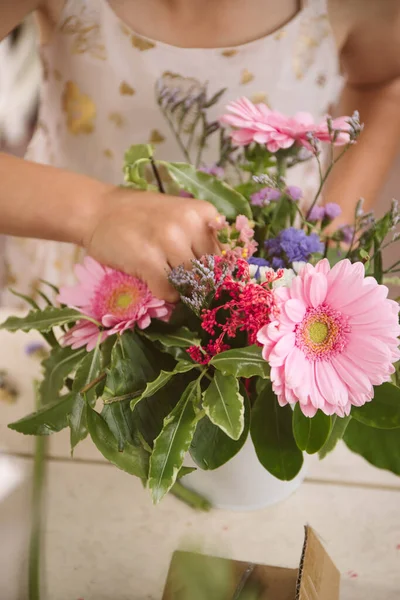 Blomster Workshop Friske Blomster Arrangementer - Stock-foto