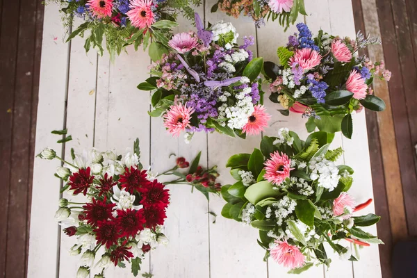 Laboratorio Fiori Composizioni Floreali Fresche — Foto Stock