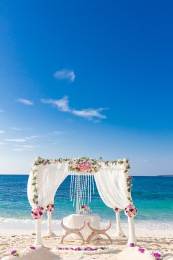 Plaj Düğün kurmak, tropik açık düğün, güze