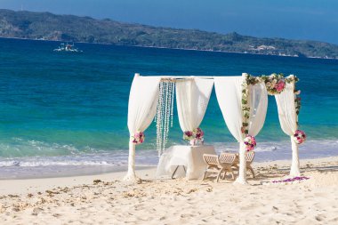 Plaj Düğün kurmak, tropik açık düğün, güze