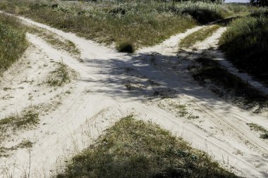 birçok kırsal kırsal kirli yolları crossing