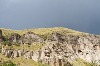 Vardzia cave city Georgia clipart