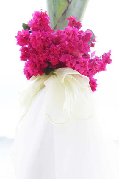 Bouquet of purple flowers isolated over white — Stock Photo, Image