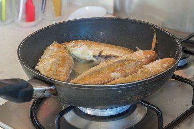 Fry tava, gıda hazırlama, pişirme süresi pişirme balık fileto