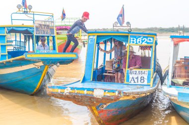 Kampong, Siem Reap, Kamboçya Şubat, 27 2015: Tanımsız bilgisiyle