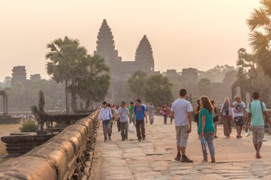 Siem Reap, Kamboçya - 27 Şubat 2015: Kimliği belirsiz kişi VI