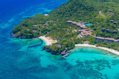 boracay Adası, Filipinler havadan görünümü