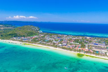 boracay Adası, Filipinler havadan görünümü