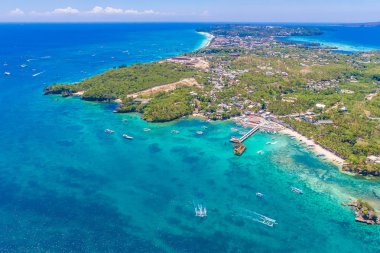 boracay Adası, Filipinler havadan görünümü