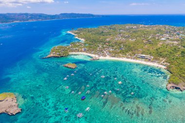 boracay Adası, Filipinler havadan görünümü
