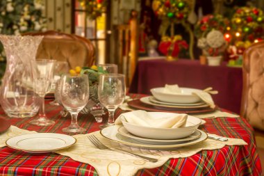 geleneksel dishware Noel tablo