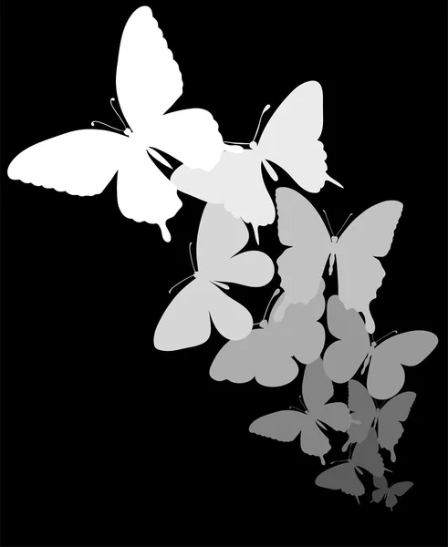Metin mesajı alan ile uçan kelebekler kenarlığını. — Stok Vektör