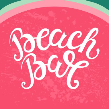 Vektör karpuz ve yazı ile yazdırma. 