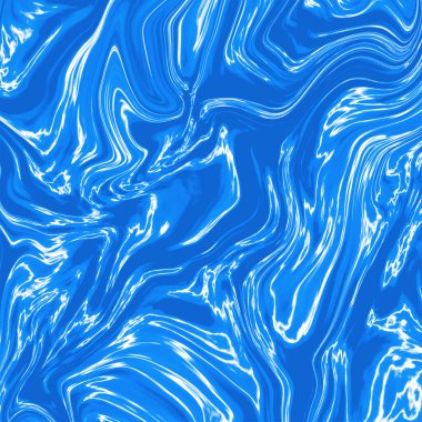 Mavi su vektör arka planı. Soyut el boyası kare leke arkaplanı.