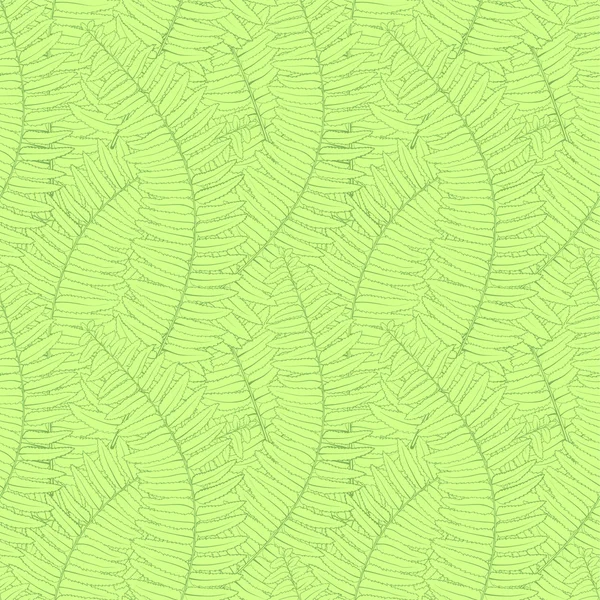 シダの葉とのシームレスな背景 — ストックベクタ