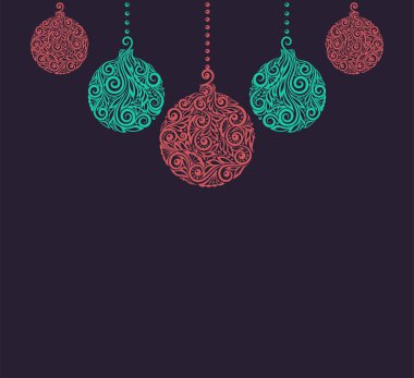 Noel topları Asılı ile Noel arka plan .