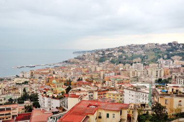 Napoli, İtalya'nın panoramik görünüm
