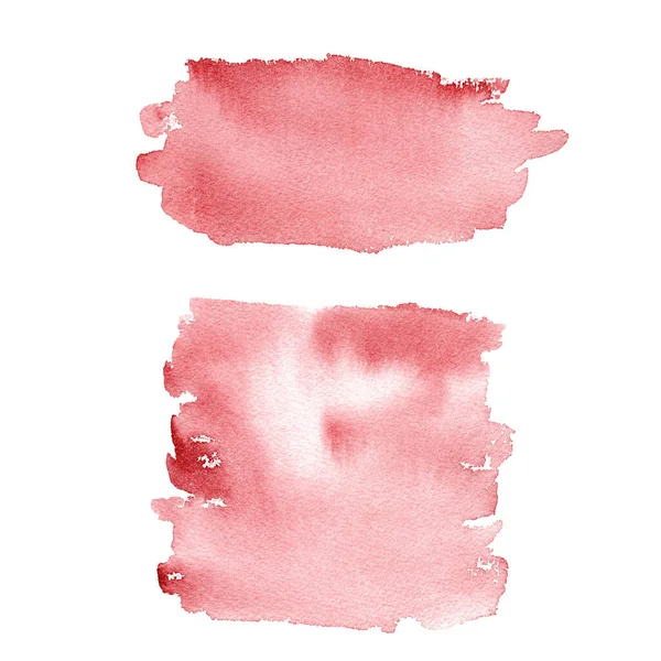 Tekstur cat air merah. Cuplikan abstrak tangan. — Stok Foto
