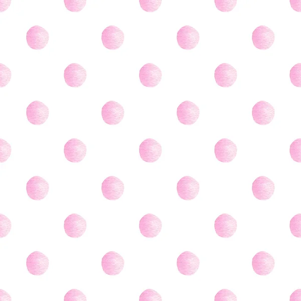Acquerello caramelle rosa gocce modello senza soluzione di continuità. Carta digitale dipinta a mano. — Foto Stock