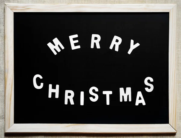 Merry christmas on blackboard — Stock Photo, Image