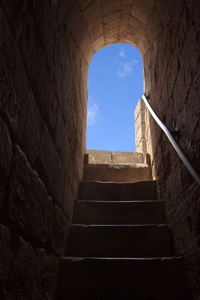 Dark tower stairs — Stock Photo, Image