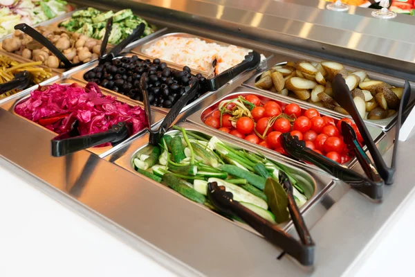 Pickled foods on self service restaurant counter — Stock Image Pickled foods on self service restaurant counter Royalty Free Stock Images