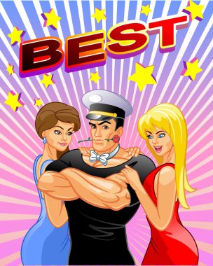Yakışıklı çizgi film adam
