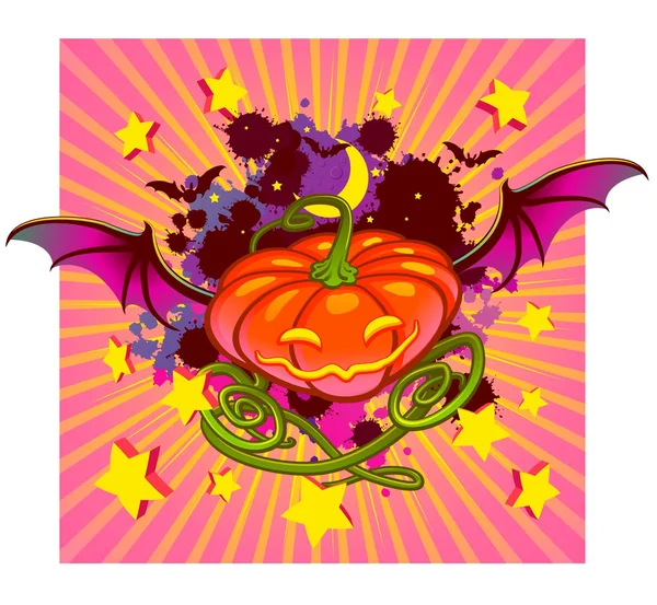 Halloween fundo laranja — Vetor de Stock