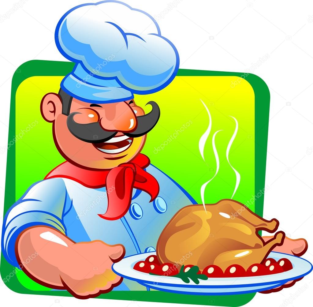 Fried chicken chef Vector Art Stock Images | Depositphotos
