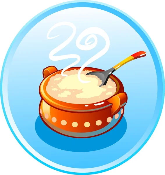 Porridge ilustración de alimentos — Vector de stock