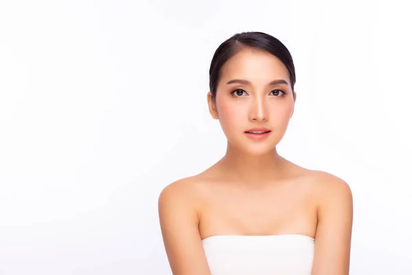 Mujer Asiática Belleza Feliz Tiene Belleza Facial Piel Piel Heathy — Foto de Stock