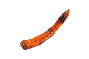 Eski havuç yakın çekim makro stüdyo çekim izole beyaz üzerine.