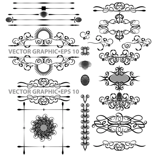 Conjunto de vectores, negro — Archivo Imágenes Vectoriales