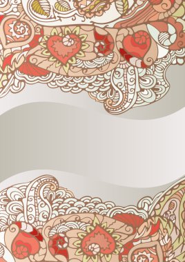 Kalpler ve çiçekler ile doku.