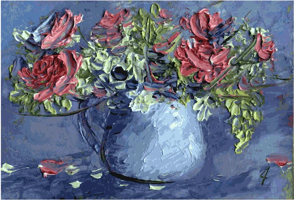 Flores em um vaso — Vetor de Stock
