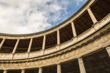 Charles V Sarayı, Alhambra, Granada, İspanya 'daki tarihi bina..