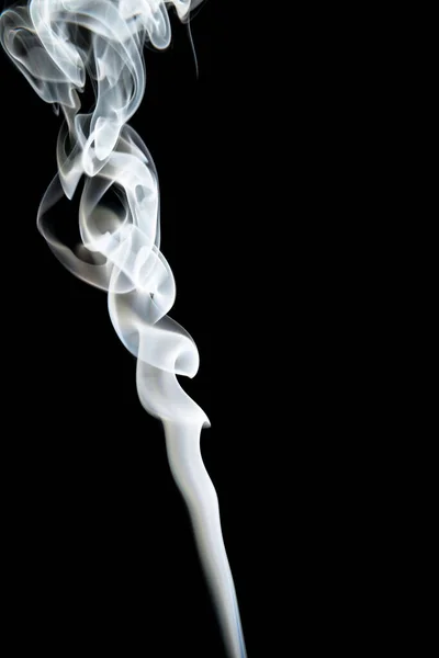 Forma Abstracta Humo Blanco Sobre Fondo Negro — Foto de Stock