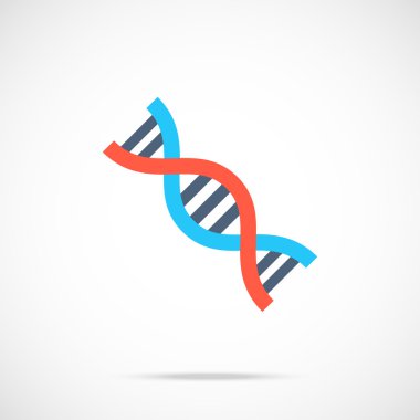 Vektör Dna simgesi. Modern düz tasarım vektör illüstrasyon