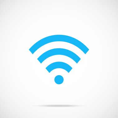 Vektör wifi simgesi. Düz wi-fi simgesi. Düz tasarım vektör illüstrasyon