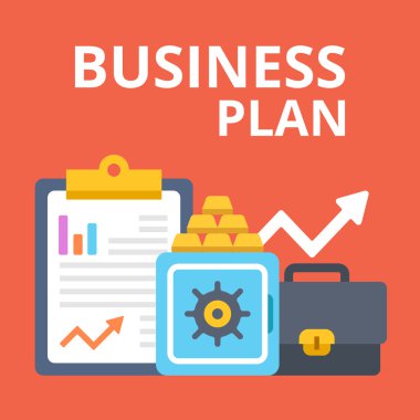 Business plan, strategy, idea creative flat vector illustration