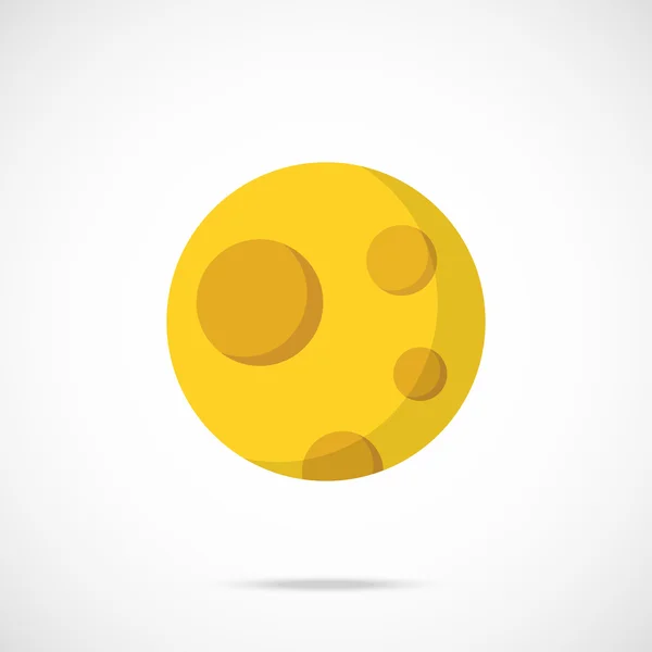 Icono de luna vectorial. Diseño plano vector ilustración — Vector de stock