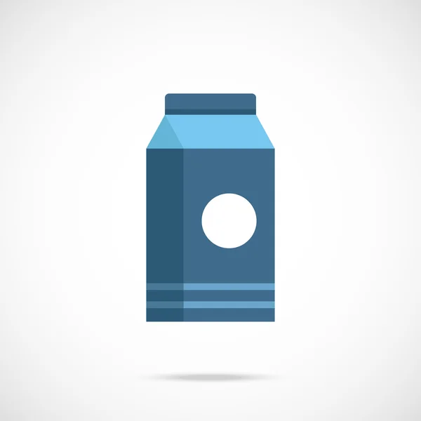 Boîte de lait paquet icône plate. Illustration vectorielle — Image vectorielle
